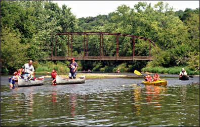 Canoeing on the Upper Iowa River.