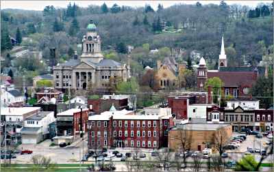 A view of Decorah from the bluffs.