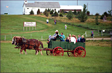 Wagon rides in De Smet, S.D.