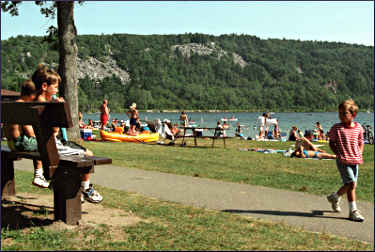 The beach at Devil's Lake.