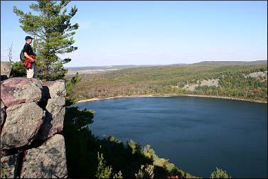 A view in Devil's Lake State Park.