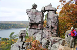 Rocks in Devil's Lake State Park.