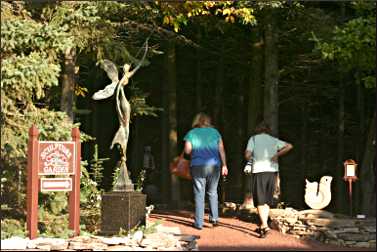 Sculpture garden at Edgewood Orchards.