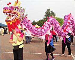 A paper dragon in Superior.