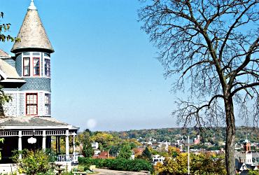 The Hancock House B&B has a spectacular view of Dubuque.