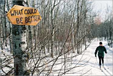 A skier glides along Duluth's Piedmont trails.