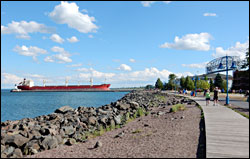 The Federal Oshima approaches Duluth.