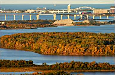 Duluth's St. Louis River bay in fall.