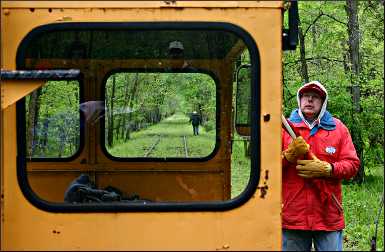 Birding by mini-train.