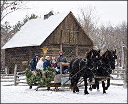 Sleigh rides at Old World Wisconsin.