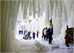 The Eben ice caves near Munising, Mich.