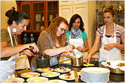A cooking class at the Osthoff.