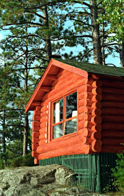A cabin at Ely's Burntside Lodge.