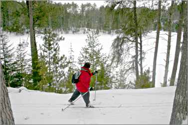 A skier in Ely.