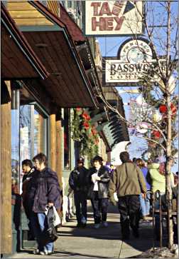 An Ely street during Winter Festival.