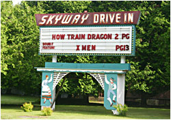 Skyway Drive-In in Fish Creek.