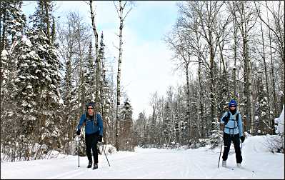 Cross-country skiers.