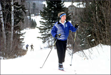 A skier at Giants Ridge.