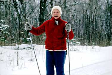 A cross-country skier in Minnesota.