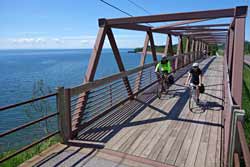 Riding the Gitchi-Gami Trail.