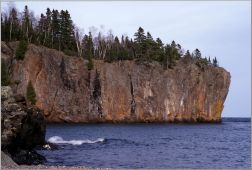View of Gold Rock Point in Lake Superior