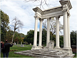 The grave of William Kimball at Graceland.