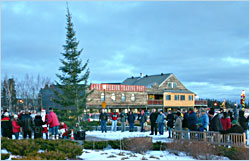 Lighting of the tree in Grand Marais.