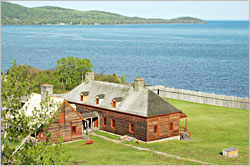 The stockade at Grand Portage.