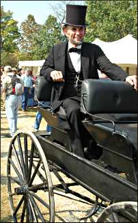 Lincoln at a Civil War event.