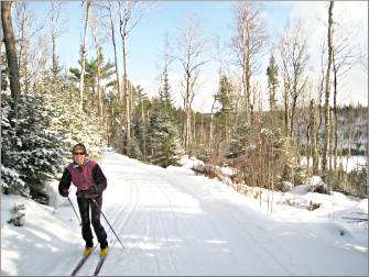 A skier on the Central Gunflint.