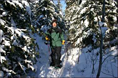 Snowshoeing near the Banadad Trail.