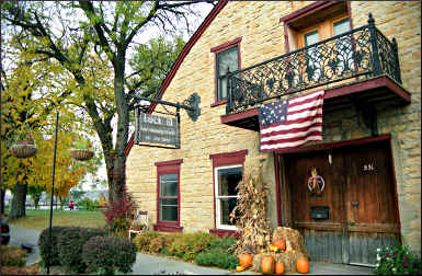 Buildings in Guttenberg, Iowa.