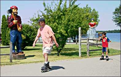 Skaters on the Bunyan Trail in Hackensack.