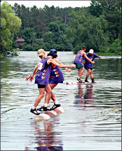 Lumberjacks in a logrolling tourney.