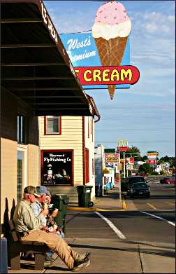 Eating ice cream at West Dairy in Hayward.