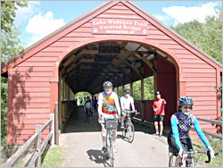 The covered bridge in Holdingford.