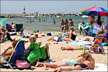 The beach at Holland State Park.