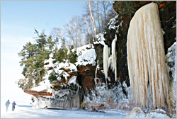 A yellow ice fall in the Apostles.