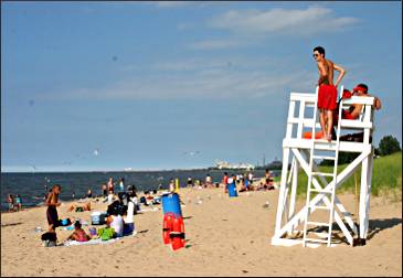 The beach at Indiana Dunes National Lakeshore.