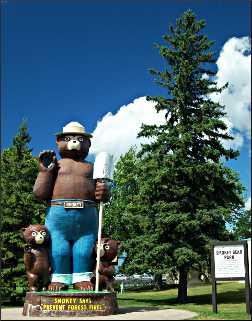 Smokey Bear is International Falls' mascot.
