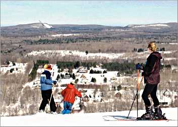 Skiers on the hill at Big Powderhorn.