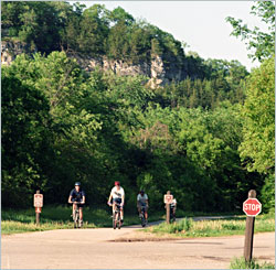 Bicycling on the Root River Trail.