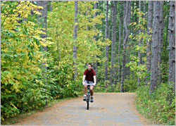 Bicycling in Itasca State Park.