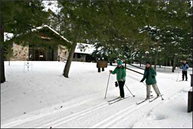 Skiing in Itasca State Park.