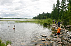 Lake Itasca and the headwaters.