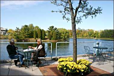 Eating at the Craverie in Kohler.