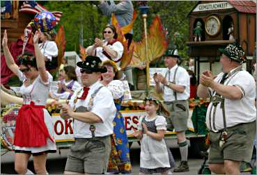 A float from the La Crosse Oktoberfest parade.