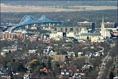 The view of La Crosse from Granddad Bluff.