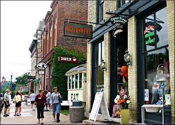 Shopping in Lanesboro.