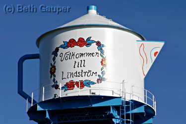The watertower in Londstrom, MN
